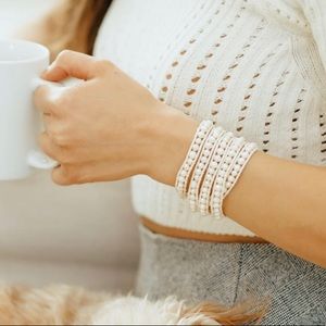 Victoria Emerson White Pearl Wrap Bracelet